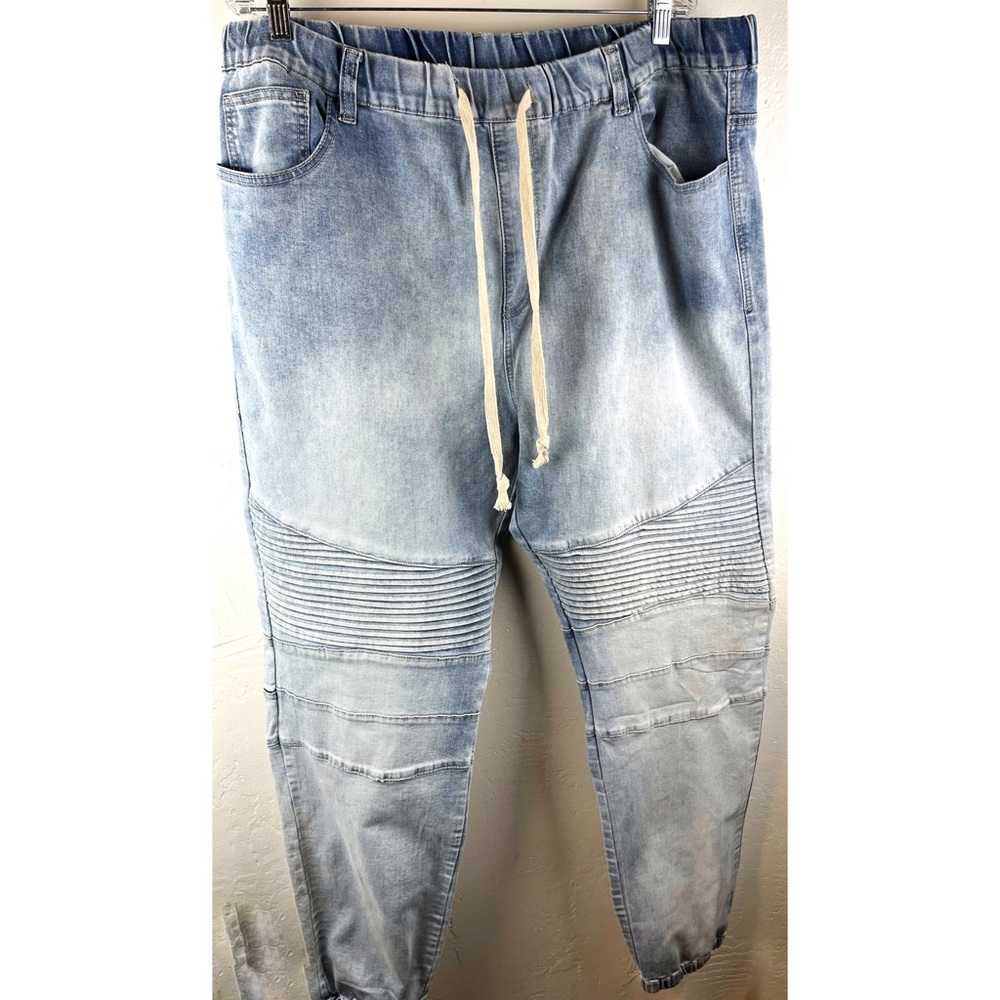 Vintage Woman Victorious Drawstring Jogger Jeans Y2K Pockets 4XL Cotton Blend